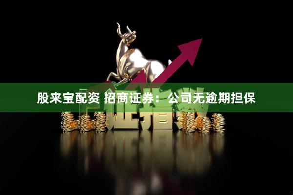股来宝配资 招商证券：公司无逾期担保